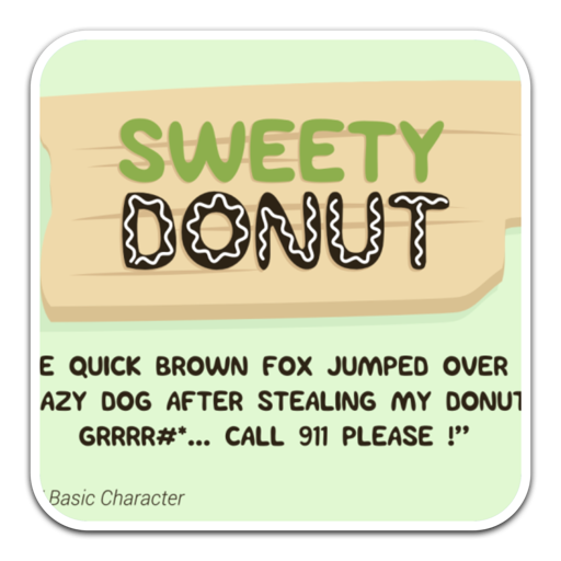 Fun Sweety Donut 卡通甜甜圈趣味字体 for mac