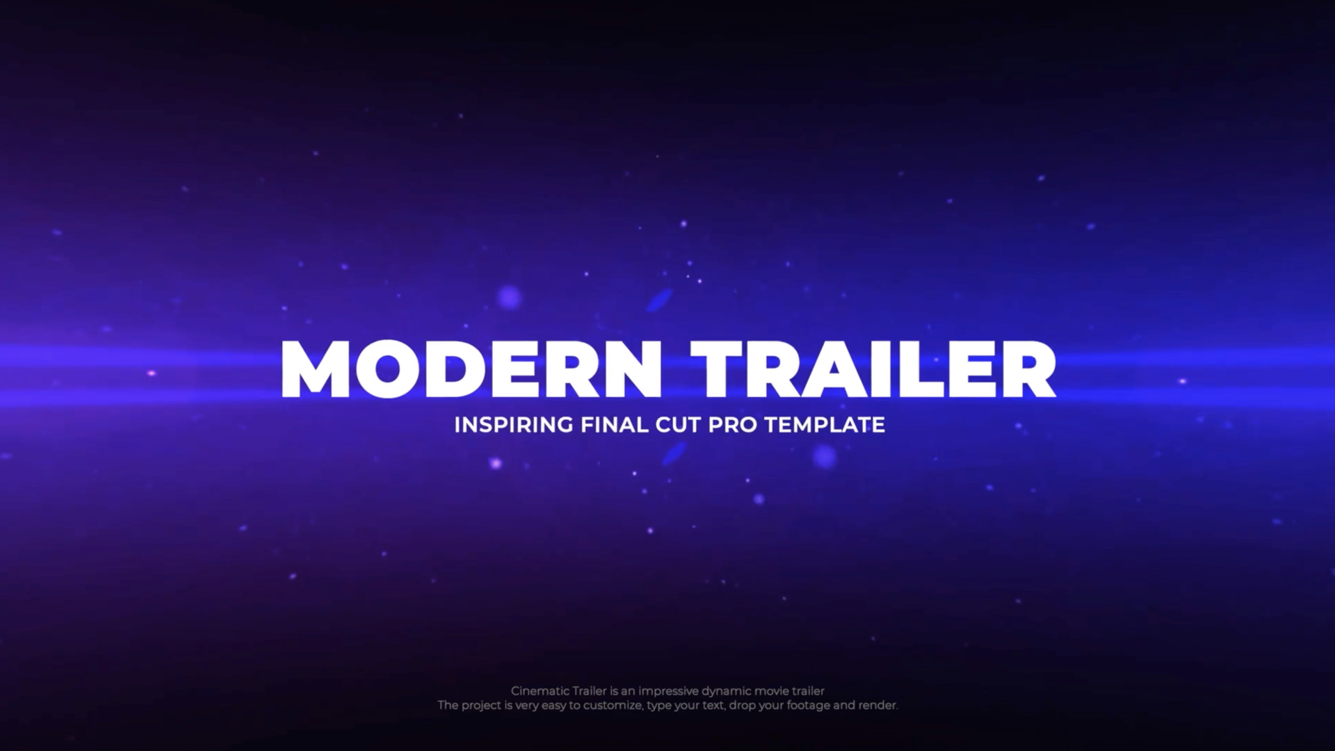 fcpx发生器Modern Trailer for Mac(现代炫酷设计拖车预告模板)