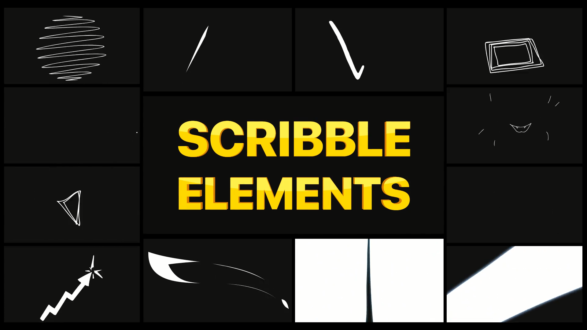 FCPX发生器Scribble Elements for Mac(涂鸦元素发生器与转场模板)