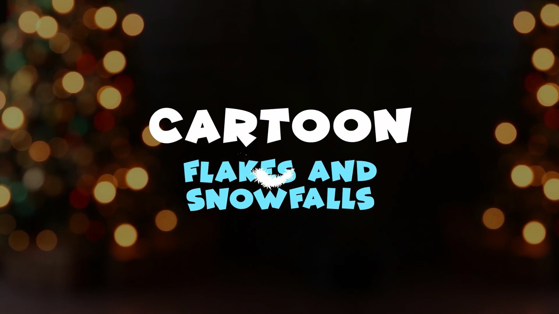FCPX发生器Cartoon Snowflake And Snowfall mac(卡通雪花和降雪模板)