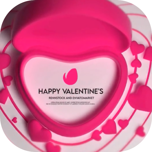 Valentines Day Heart Logo for mac(fcpx爱情爱心LOGO开场片头动画模版)