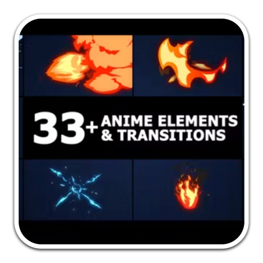 Anime Elements And Transitions Mac(卡通动漫元素转场效果Pr预设)