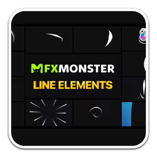 Line Elements for Mac(卡通线条元素fcpx插件)