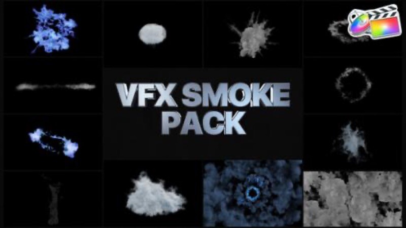 FCPX插件：多彩烟雾元素插件VFX Smoke Pack Mac