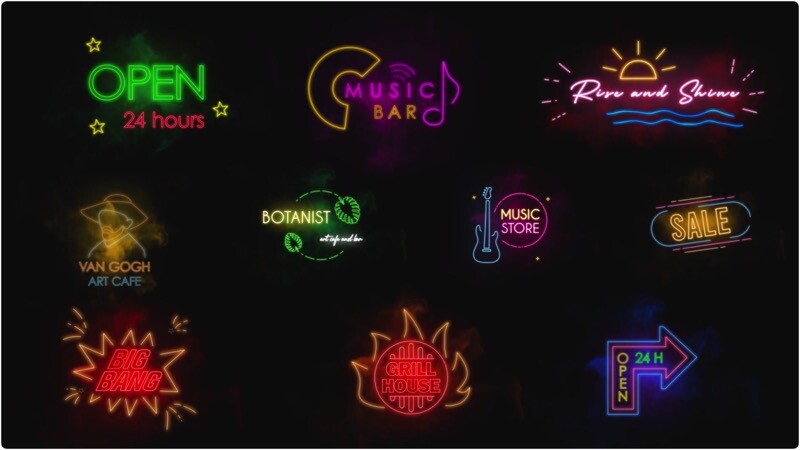 Neon Titles for Mac(霓虹灯文字标题fcpx插件)