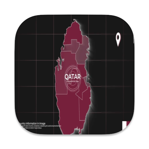 卡塔尔地图宣传ae模板