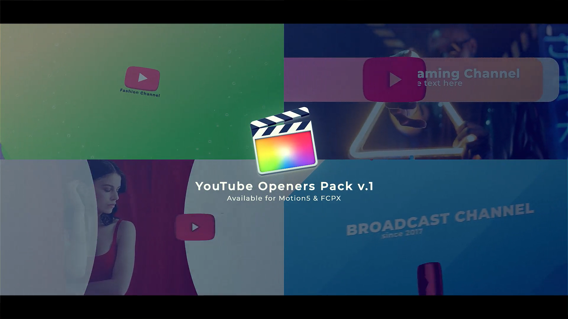 fcpx发生器YouTube Openers Pack(YouTube动画开场)