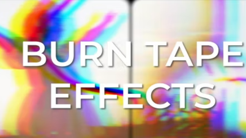 10个刻录磁带效果fcpx模板Burn Tape Effect