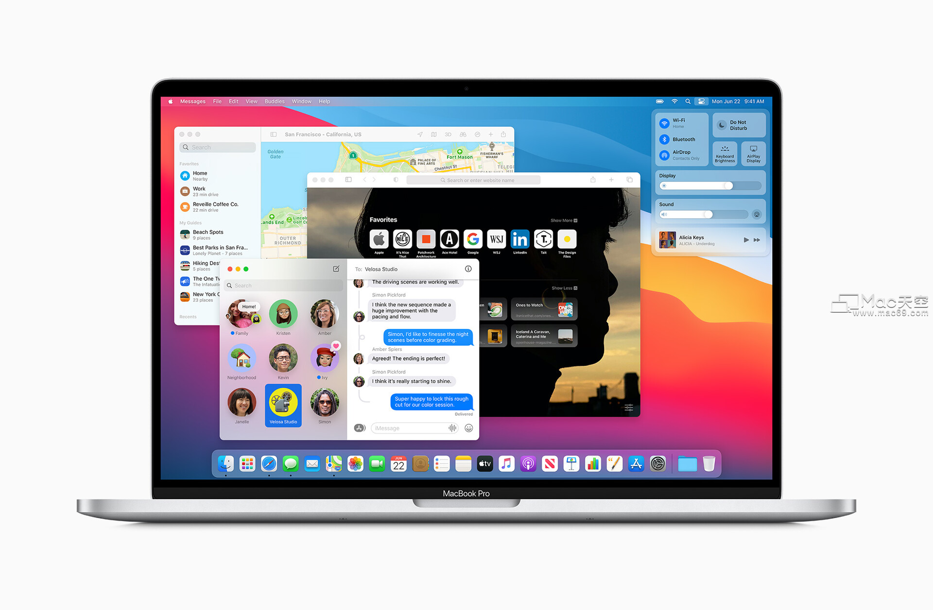在WWDC20上亮相的macOS Big Sur，在Safari，消息和地图中引入了精美的重新设计和新功能。