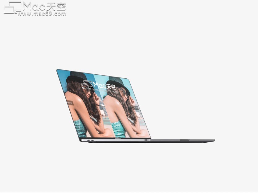 无挡板Macbook Pro触摸屏样机模型psd素材
