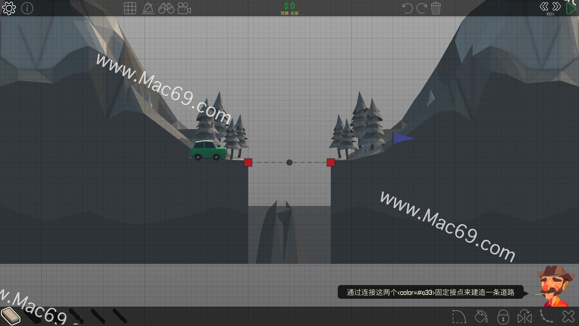 桥梁构造者Poly Bridge for Mac(建桥模拟游戏)