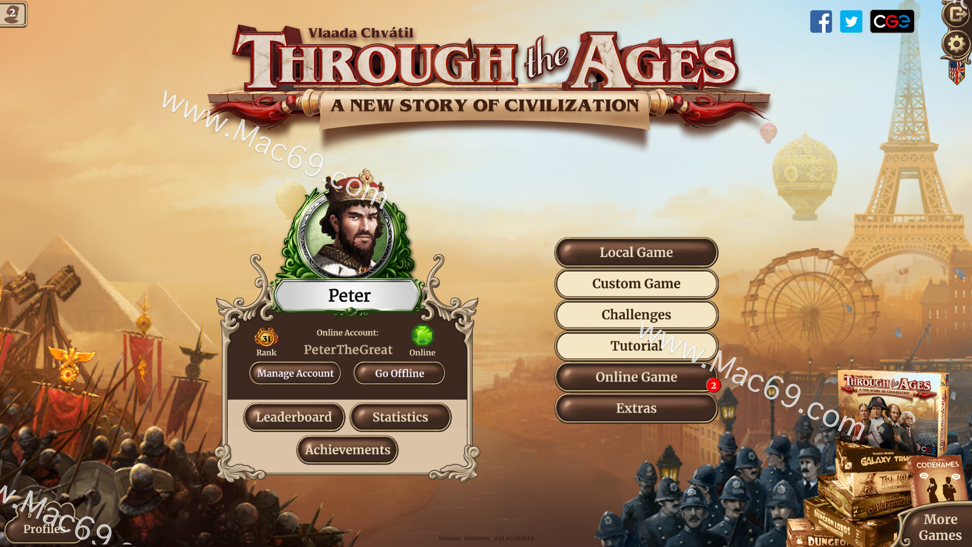 历史巨轮:文明的故事Through The Ages for Mac(策略游戏)