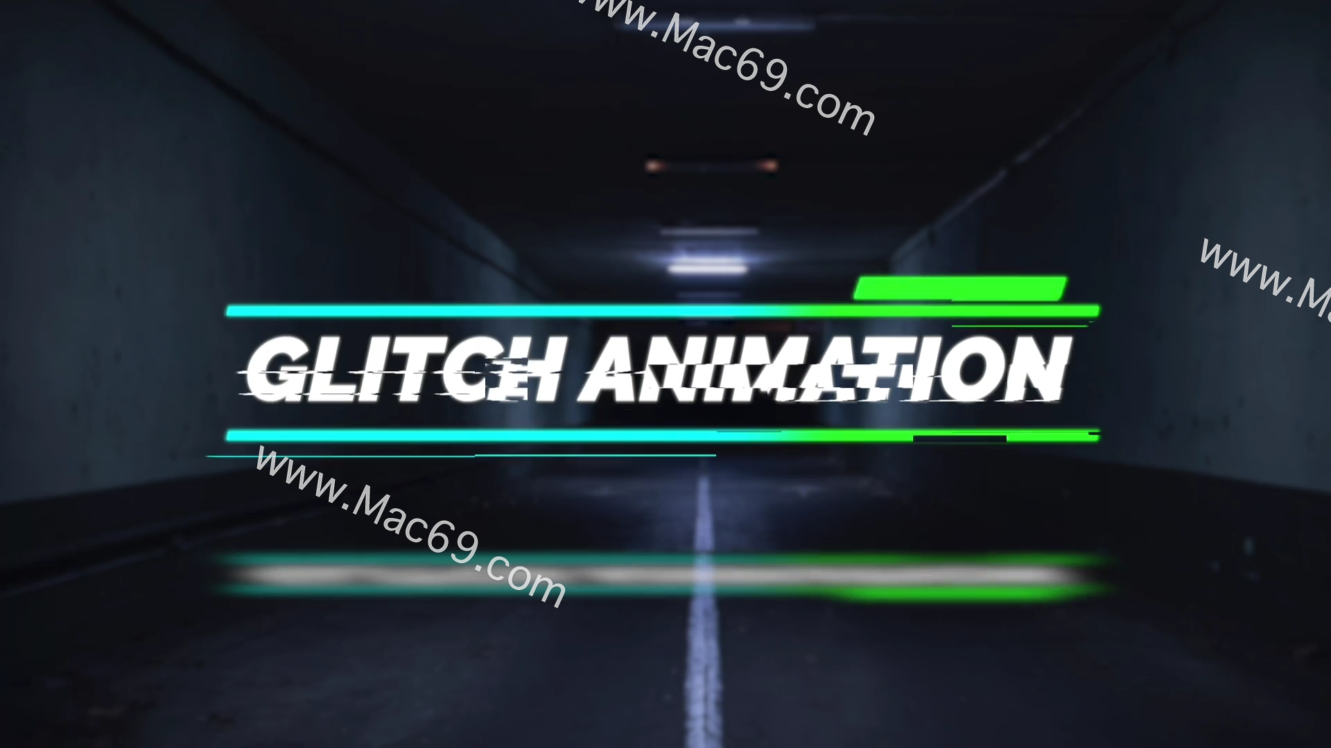 FCPX标题Glow Glitch Titles(时尚标题模板)