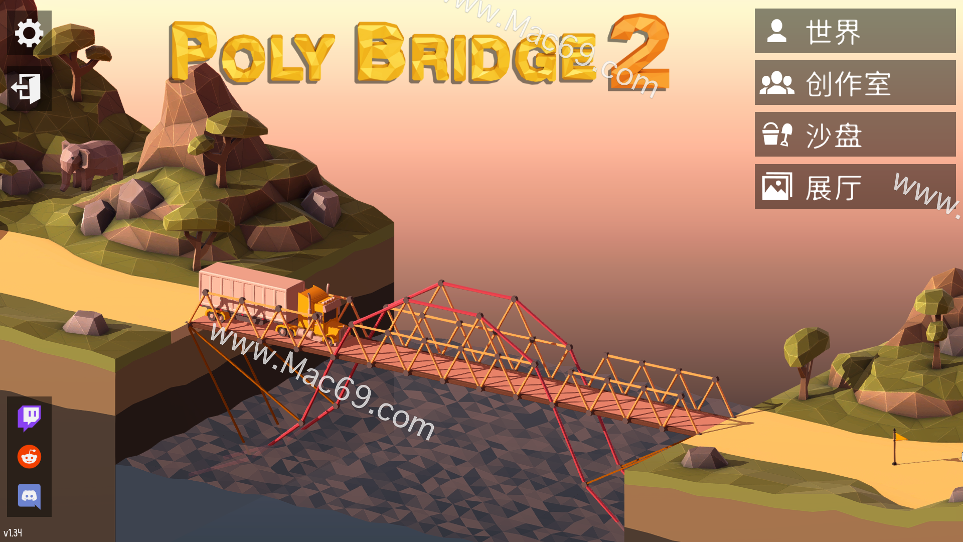 Poly Bridge 2 for mac(桥梁建造模拟游戏)