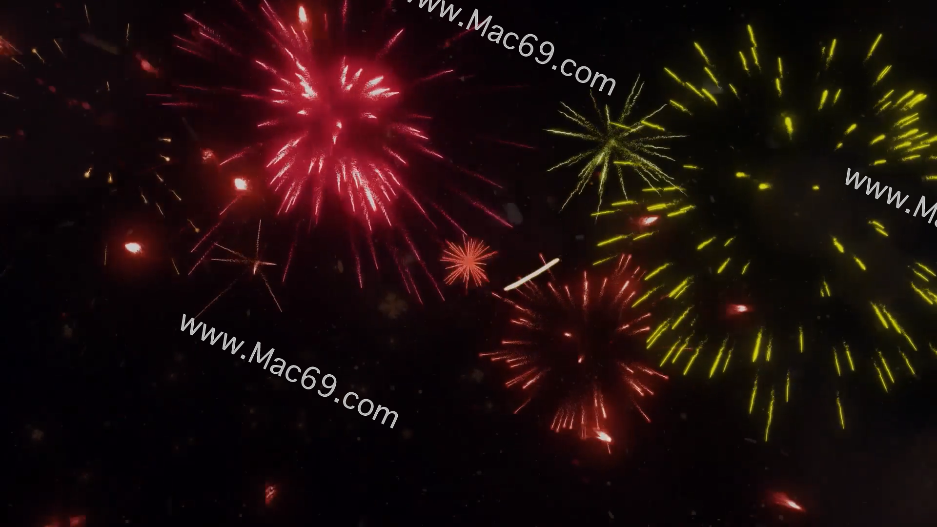 fcpx插件New Year Firework Logo(圣诞节烟花动画模板)
