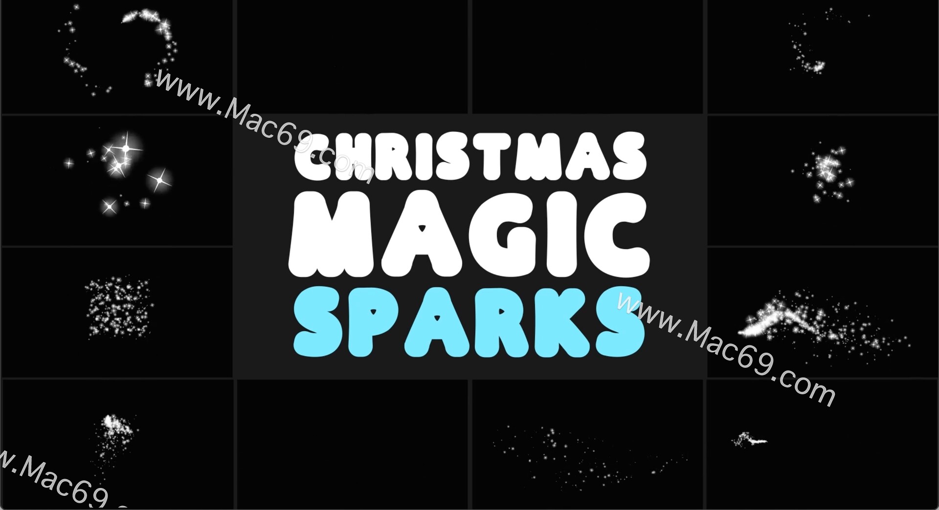 Christmas Magic Sparks Mac(圣诞魔法火花效果fcpx插件)