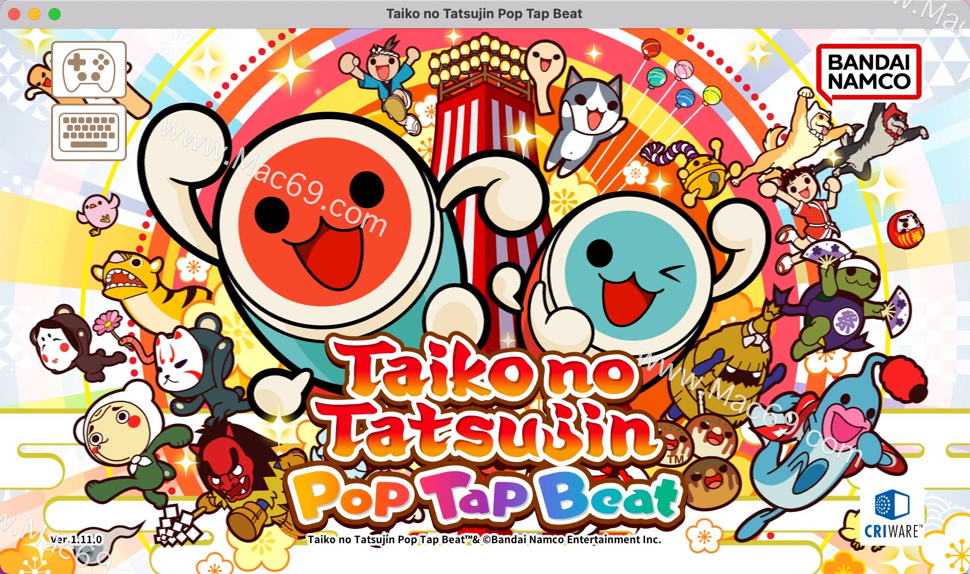 Taiko Pop Tap Mac(鼓类休闲益智游戏)