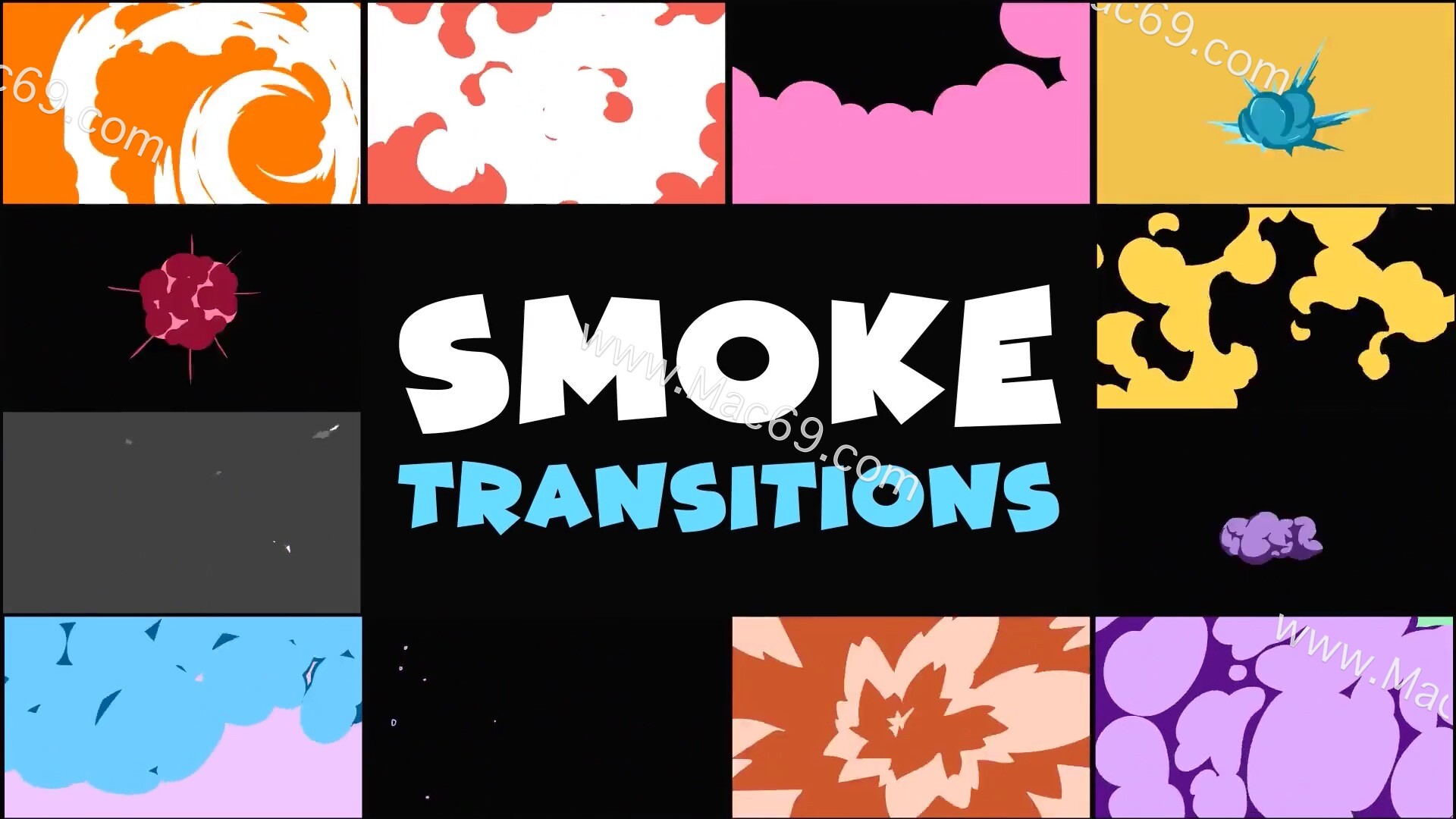 FCPX转场Smoke Transitions for Mac(烟雾过渡转场动画)