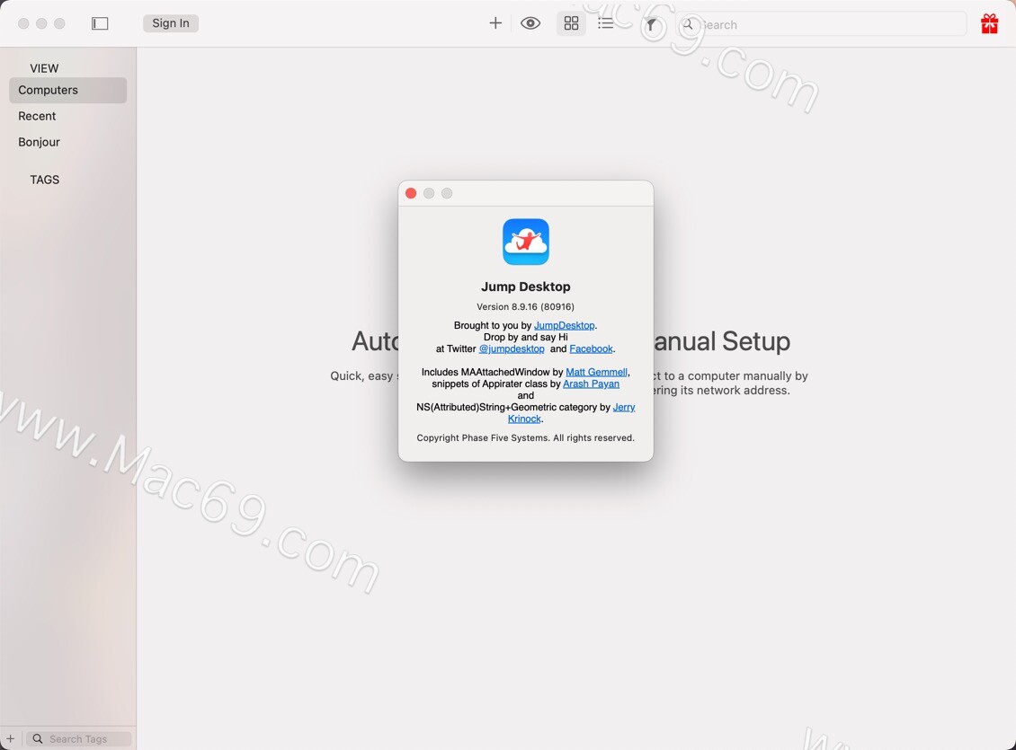 jump to desktop mac
