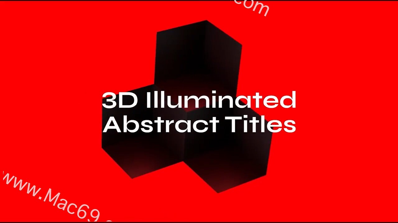 fcpx发生器3D Illuminated Abstract Titles(3D照明抽象标题)