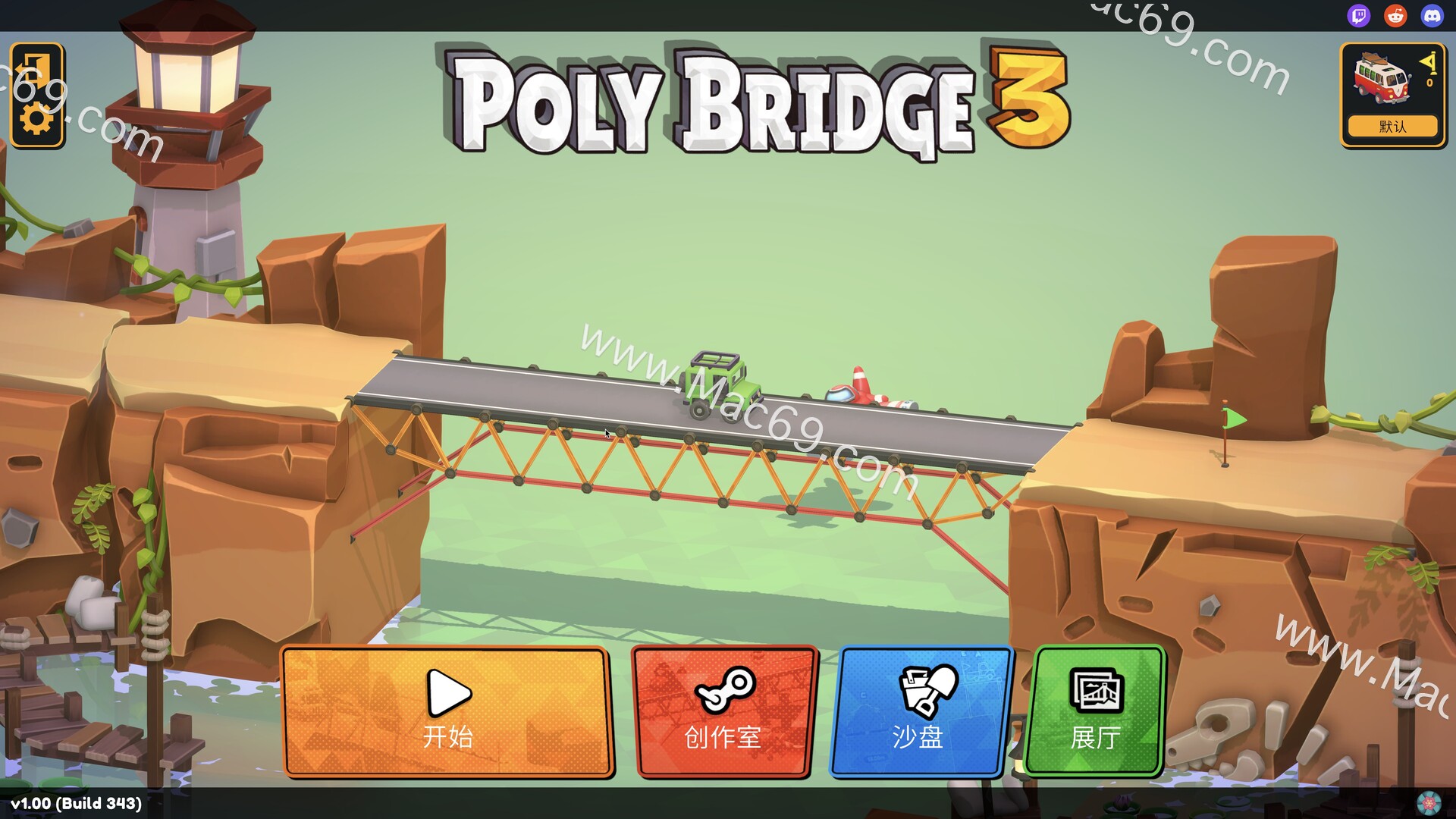 Poly Bridge 3 for mac(桥梁建造模拟游戏)