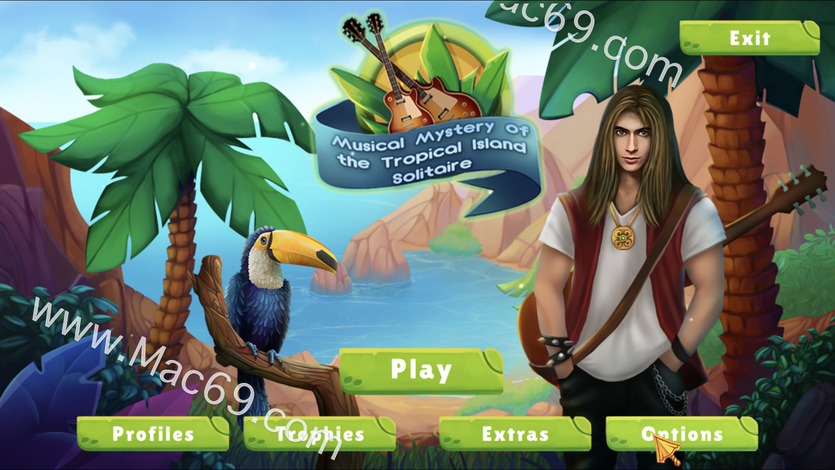 Musical Mystery of the Tropical Island Solitaire for mac(纸牌游戏)