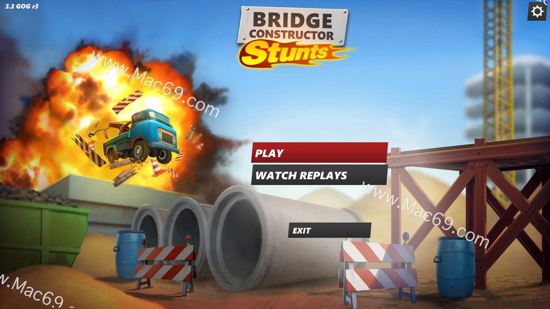 桥梁构造者:特技Bridge Constructor Stunts for Mac(休闲游戏)