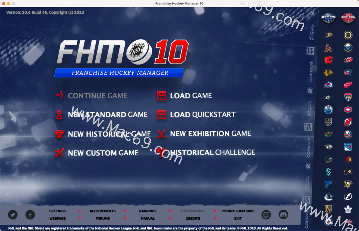特许经营曲棍球经理10 Franchise Hockey Manager for mac