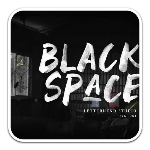 手写笔刷字体Black Space SVG Font for Mac