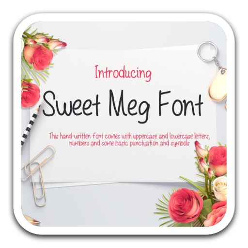 优美清晰的手写英文字体sweet meg font