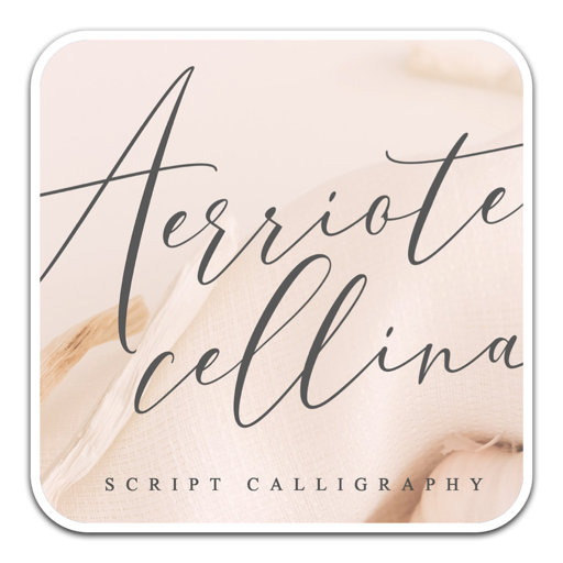 时尚手工书法字体Aerriote Cellina for mac