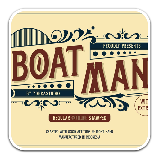 复古字体包Boatman Font