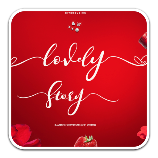 手写连笔字体Lovely Story Script Font