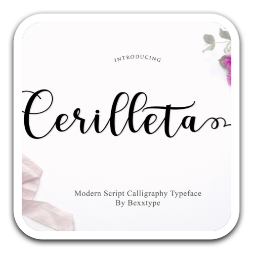 舞动流畅英文字体 Cerilleta Script