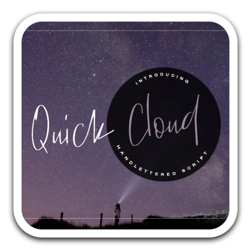 随性手写英文字体 Quick Cloud