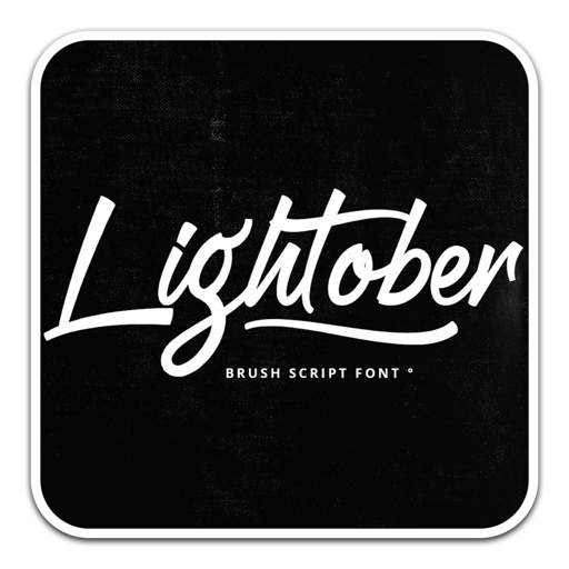 时尚连笔字体Lightober font