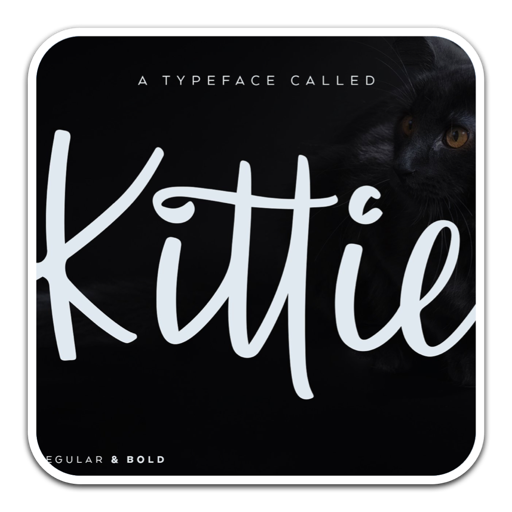 手写连笔脚本字体Kittie for mac