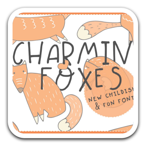 卡通风格英文字体 Charming Foxes