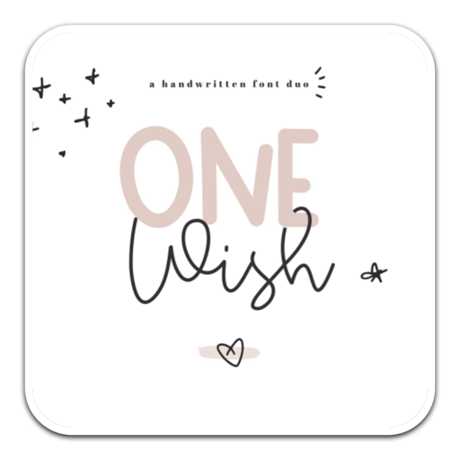 One Wish Handwritten风格Mac字体包