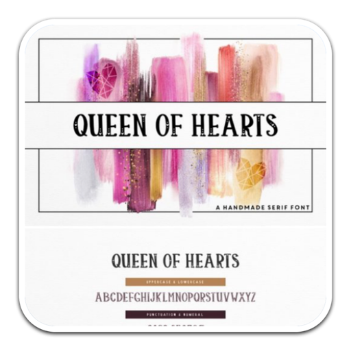 Queen of Hearts风格Mac字体包