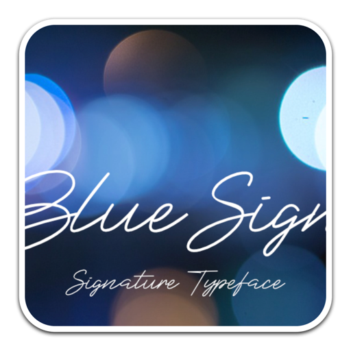 时尚现代字体BlueSign Typeface