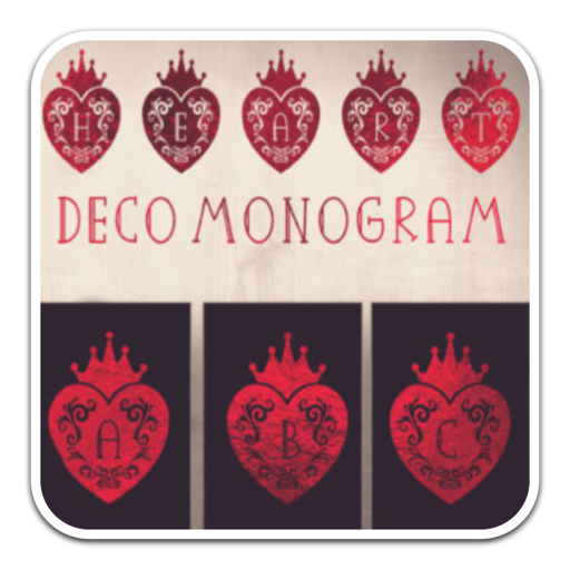 Heart Deco Monogram英文装饰字体