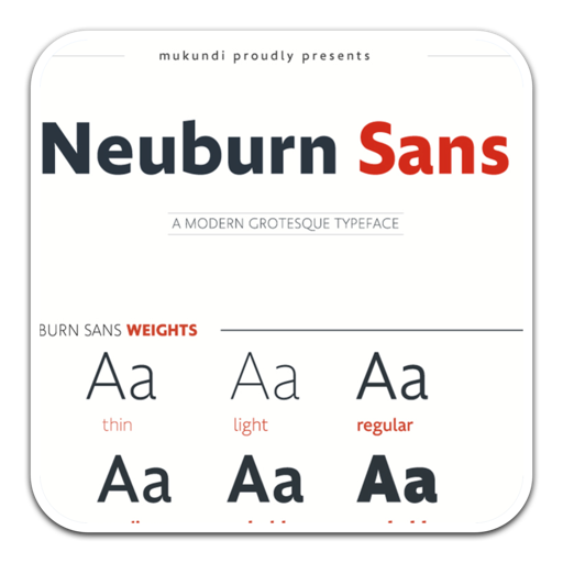 现代无衬线字体Neuburn Sans