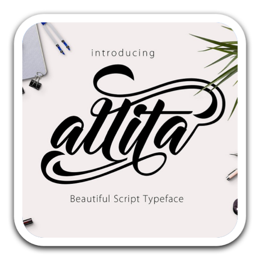 优雅柔顺英文字体 Allita