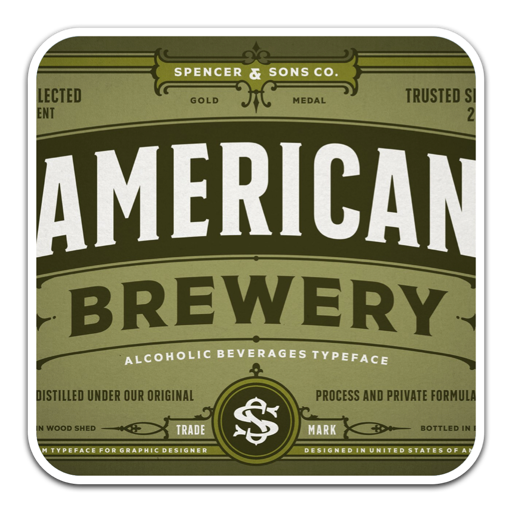 复古装饰字体American Brewery