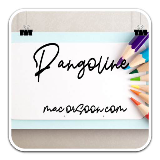 Pangoline手写连体艺术签名字体 for mac