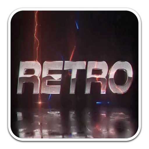 Retro Wave Logo复古波纹logo标志pr模板