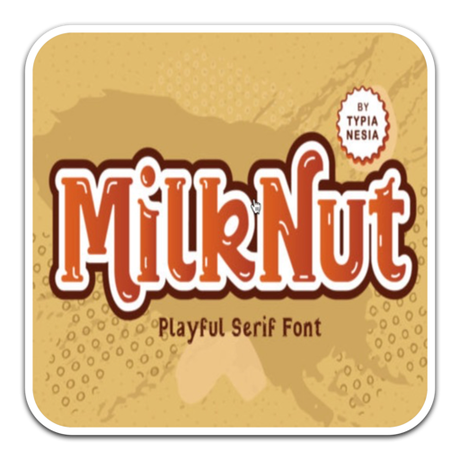 俏皮华丽的衬线字体Milknut