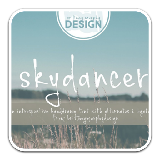 清新风格手写字体Skydancer