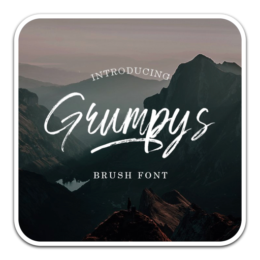 手写笔刷字体Grumpys